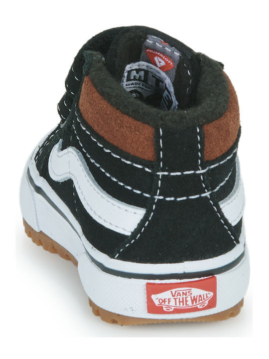 Sk8 Mid Reissue Παιδικά Sneakers High με Σκρατς Μαύρα