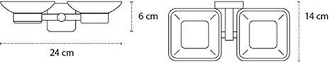 Karag Quattro Badezimmerzubehör-Set Glas Chrom 2 Stück