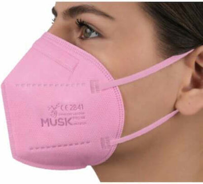 Musk Meltblown Protective Disposable Protective Mask FFP2 Pink 1pcs