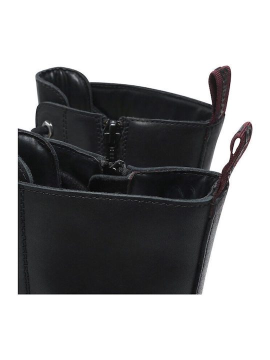 Seattle Leder Stiefeletten Damen Schwarz