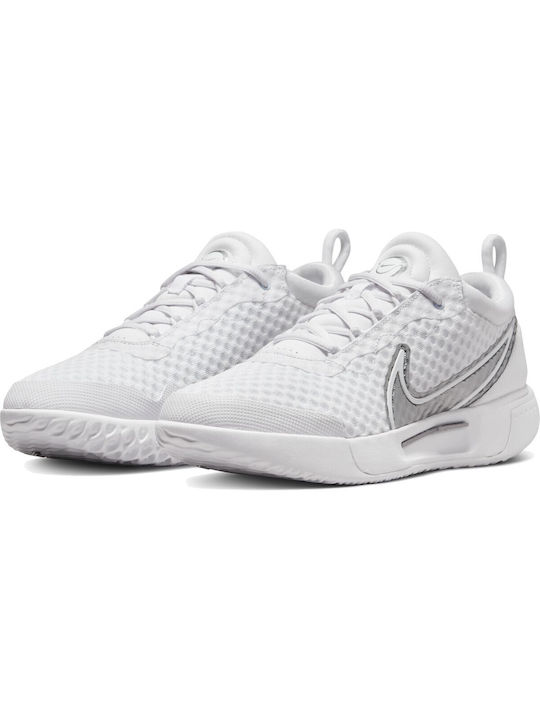 Nike Zoom Pro Γυναικεία Παπούτσια Τένις για Σκληρά Γήπεδα White / Metallic Silver