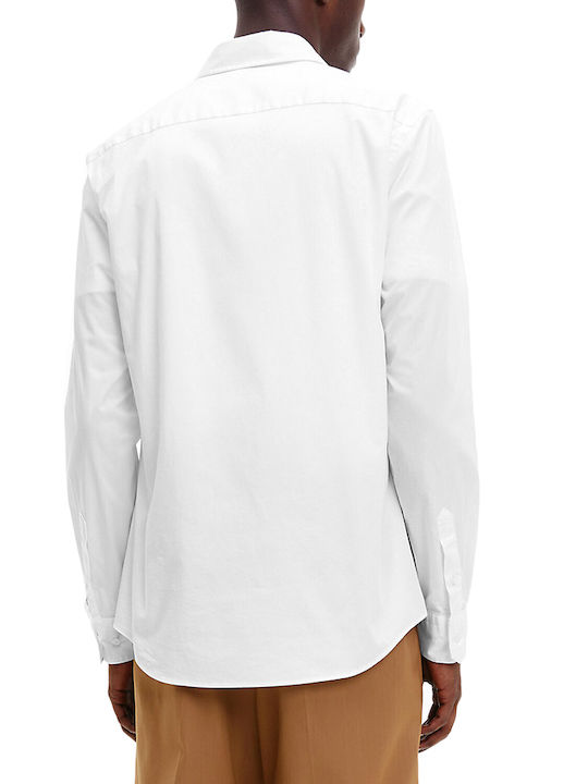 Long Sleeve Overshirt Narrow Fit White