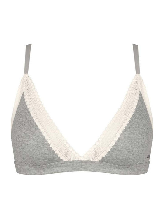 Sloggi Go Ribbed Women's Bralette Bra Grey Melange
