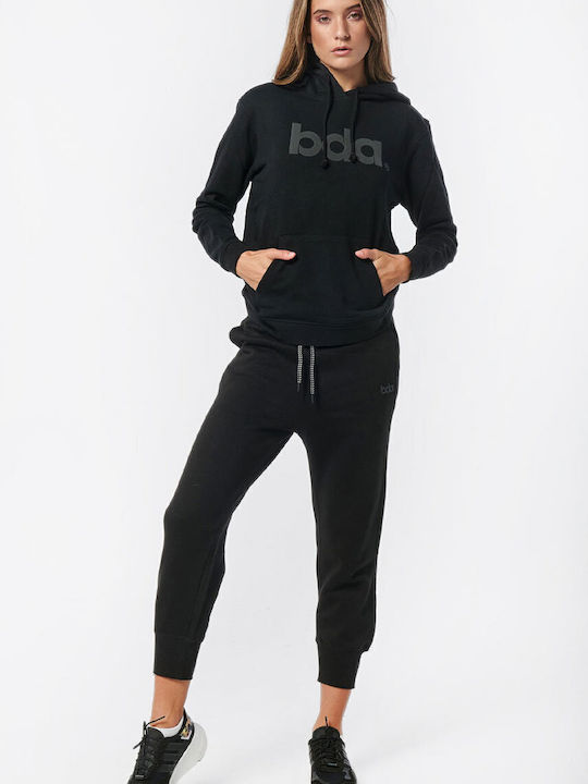 Damen Sweatshirt Kapuzen Schwarz