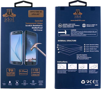 Idol 1991 Special Semi Curved 9D 0.25mm Adeziv Complet Sticlă călită pe toată fața Negru (Oppo Find X5 Lite)