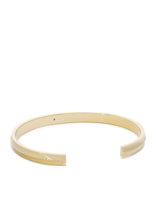 Fossil Linear Texture Women's Steel Bracelet Handcuffs