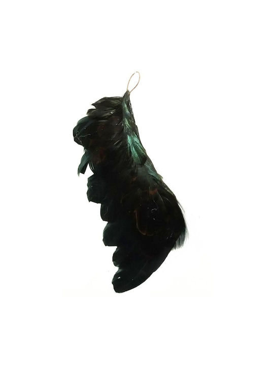 Supergreens Christmas Feather Ornament Black 18x18cm