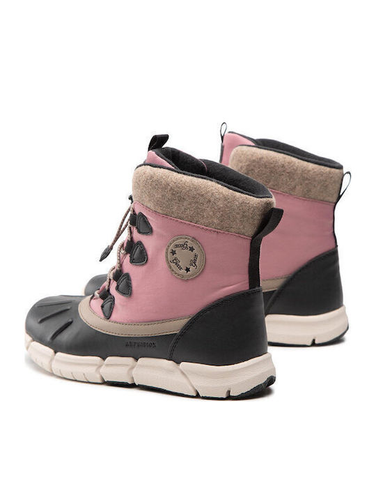 Flexyper Kinder-Schneestiefeletten mit Schnürsenkeln Rosa