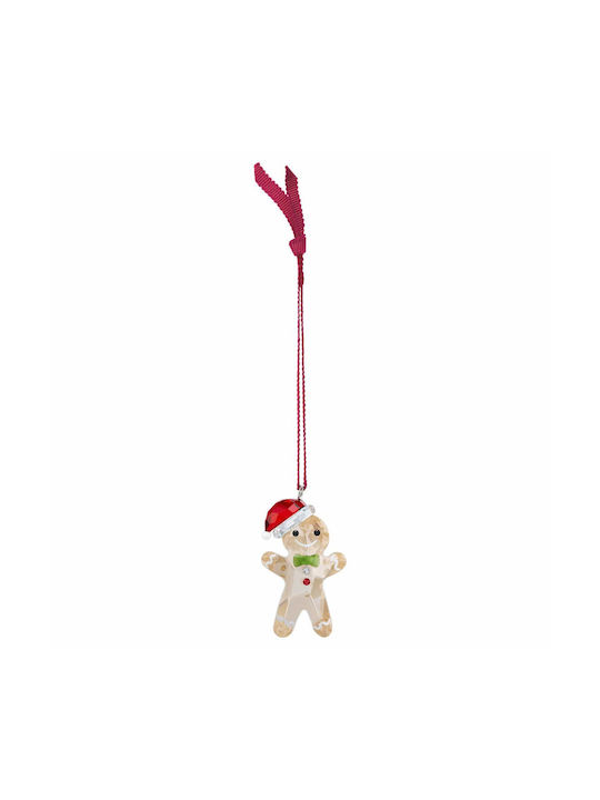 Holiday Cheers Gingerbread Man Suspendat Copac Cristal Multicolor 3.3x3.3buc