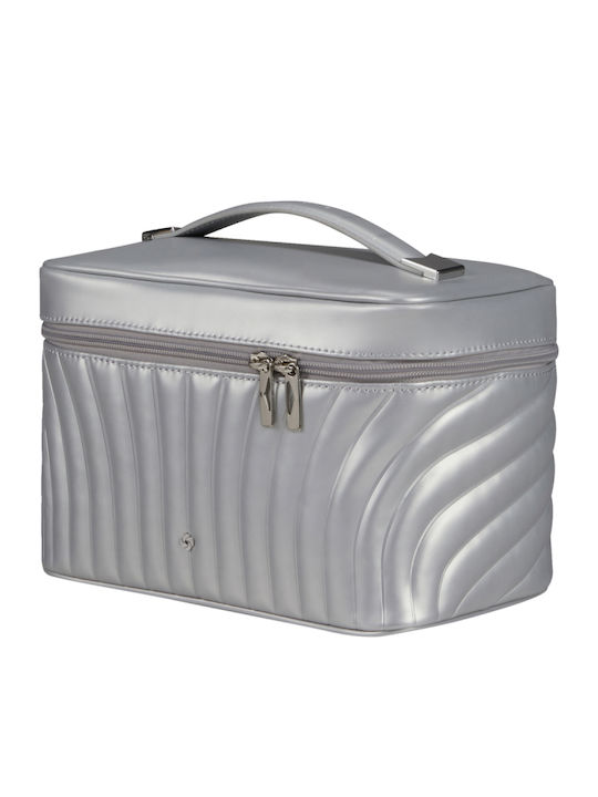 Women's Toiletry Bag in Silver Color 24cm