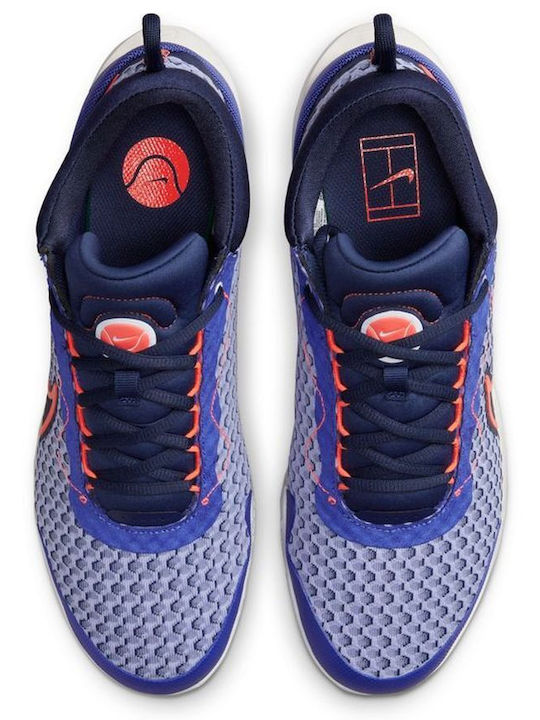 Nike Zoom Pro Men's Tennis Shoes for Hard Courts Lapis / Bright Crimson / Midnight Navy