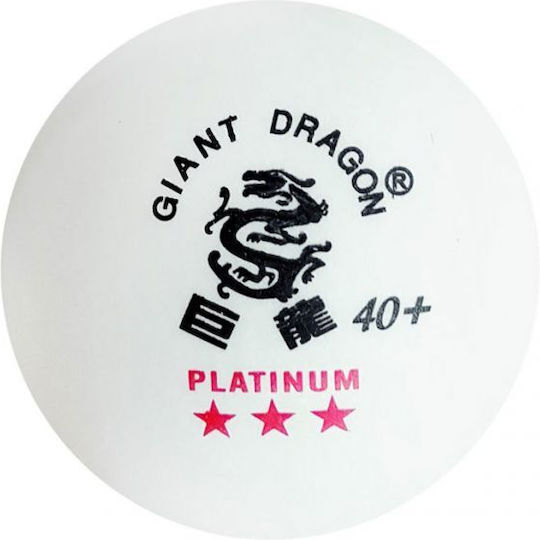 SMJ Sport Giant Dragon Platinum Ping Pong Balls 3-Star 6pcs