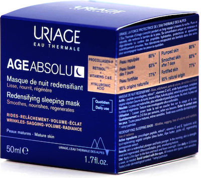 Uriage Age Absolu Redensifying Mască de Față pentru Anti-îmbătrânire de Noapte 50ml