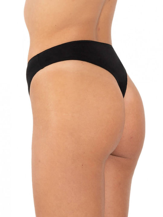 Damen Zeichenfolge 3Pack Nahtlos Schwarz