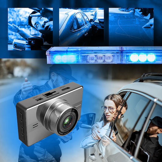 Manta FHD 1080P Windshield Car DVR, 3" Display with Suction Cup