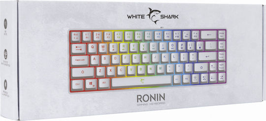 White Shark Ronin Gaming Keyboard 60% with RGB lighting (English US) White