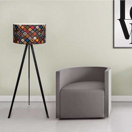 Megapap Rosling Lampa de podea Î140xL38cm. cu Soclu pentru Bec E27 Negru