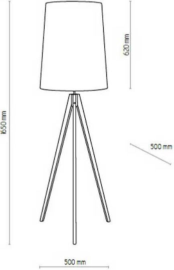 TK Lighting Walz Vintage Lampă de Podea Î165cm. Gri
