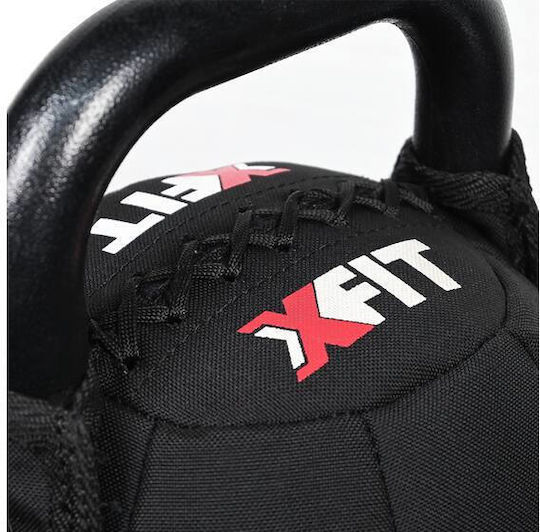 X-FIT Cordura Kettlebell aus Gummi 16kg Schwarz