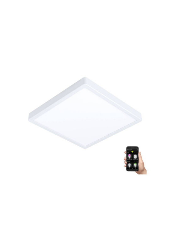 Eglo ARGOLIS-Z Μοντέρνα Μεταλλική Πλαφονιέρα Οροφής με Ενσωματωμένο LED σε Λευκό χρώμα 28.5cm