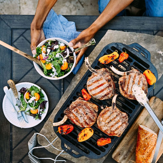 Lodge Mantemenia Portable Charcoal Grill 42.5cmx22.8cm