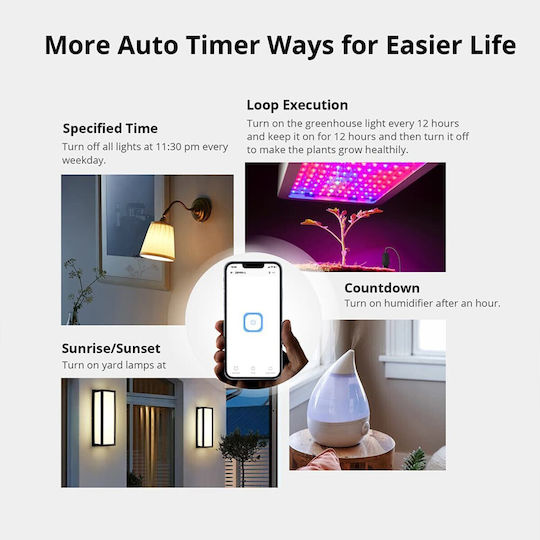 Sonoff Smart Switch 1 Καναλιού Wi-Fi & ZigBee 6A (χωρίς Ουδέτερο)