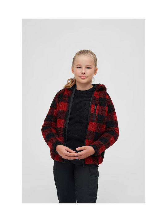 Brandit Kinderjacke Kurz mit Kapuze Rot