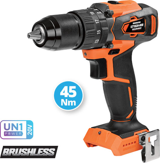 Krausmann US102-25SB Set Bohrer & Schlagschraubendreher Brushless 20V mit 2 Batterien 5Ah und Hülle