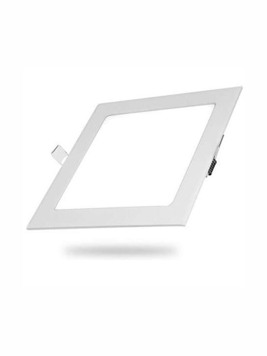 Atman Square Recessed LED Panel 18W with Cool White Light 22x22cm