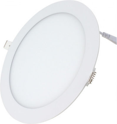 Atman Rotund Încastrat Panou LED Putere 18W cu Alb Cald Lumini 22x22cm.