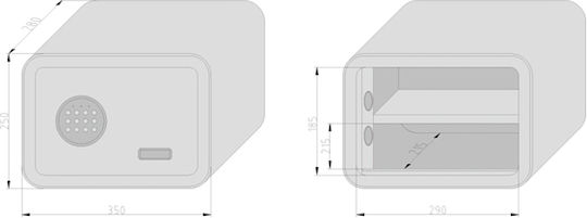 Basi MySafe 350 Safe with Digital Lock L35xW28xH25cm 2018-0000-ZG