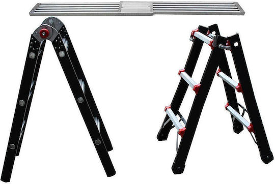 Palbest Telescopic Ladder Aluminum 6 of Steps with Maximum Height 3.1m 20213