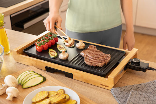 Sencor Teppanyaki Grilling Plate with Adjustable Thermostat 1800W 43x23cm.
