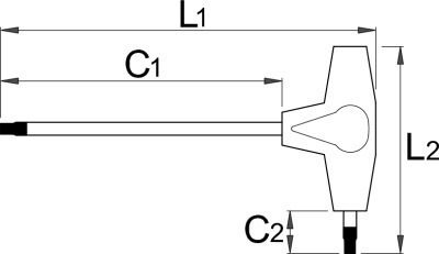 Unior Allen-Schlüssel mit einer Spitze der Größe 3mm 193HX