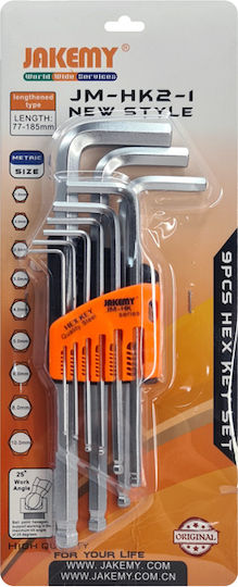 Jakemy Allen-Schlüssel-Set mit 9 Schlüsseln