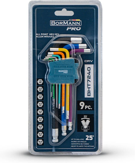 Bormann Pro Set 9 Allen Wrenches L BHT7240