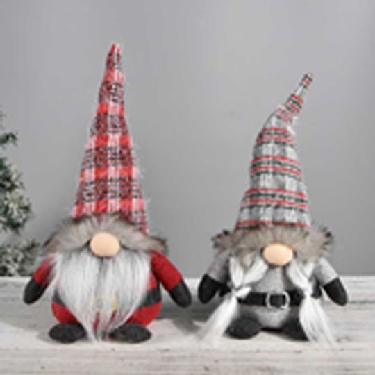 Iliadis Weihnachtliche Stoff Figur Zwerge Rot Höhe 38cm 2Stück