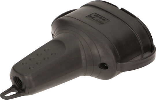 Orno Wasserdicht Stecker Weiblich Schuko mit Deckel Schwarz