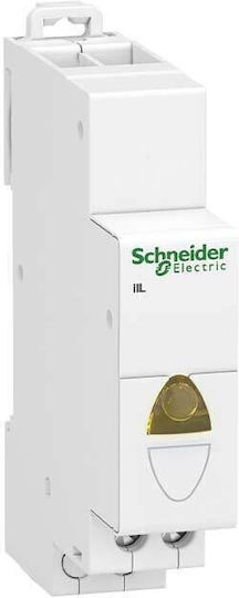 Schneider Electric Μονή Ενδεικτική Λυχνία Πίνακα Κίτρινη 1P