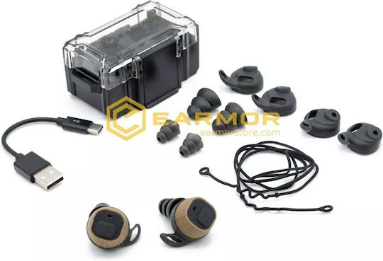 Earmor M20 Electronic Earmuffs with Cord Black