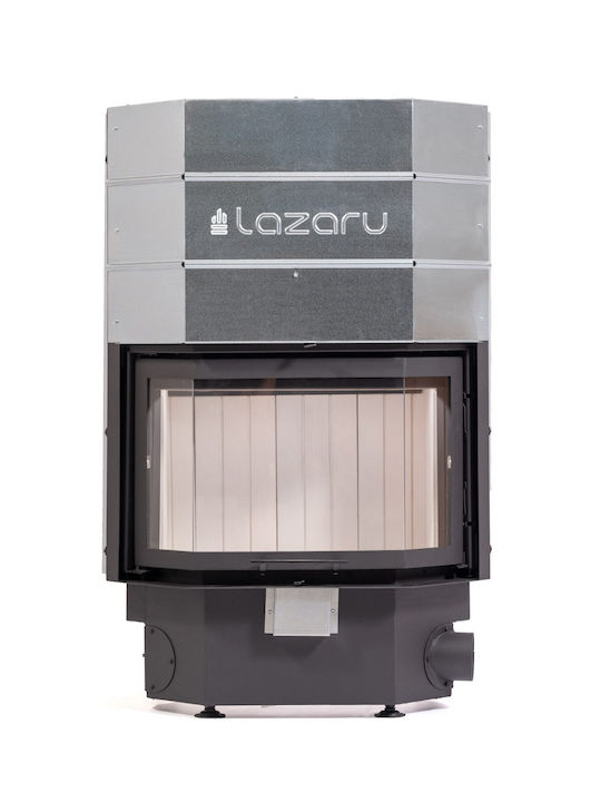 Lazaru Prisma Premium 80/51 Ενεργειακό Τζάκι Ξύλου Αερόθερμο 13.6kW Πρισματικό με Συρόμενη Ανοιγόμενη Πόρτα