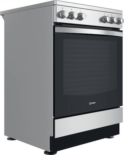 Indesit Κουζίνα 69lt με Κεραμικές Εστίες Π60εκ. Λευκή