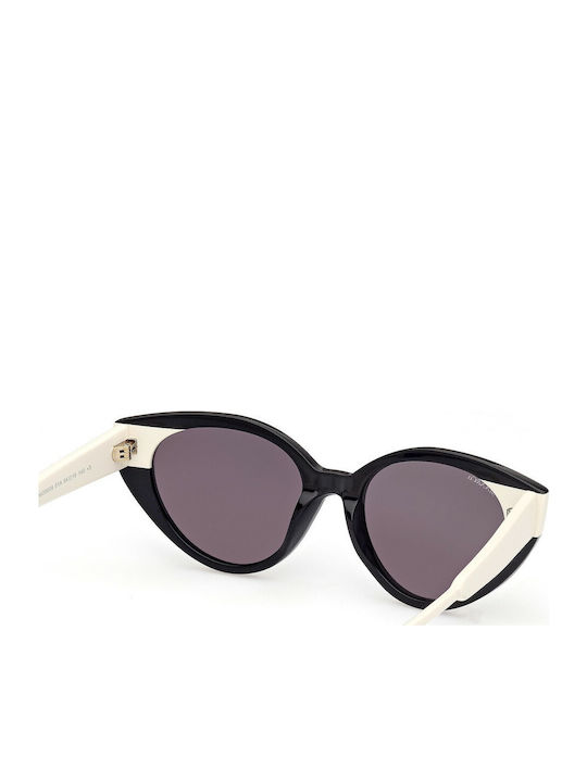 Max & Co Women's Sunglasses with Black Plastic Frame and Black Lens MO0039 01A