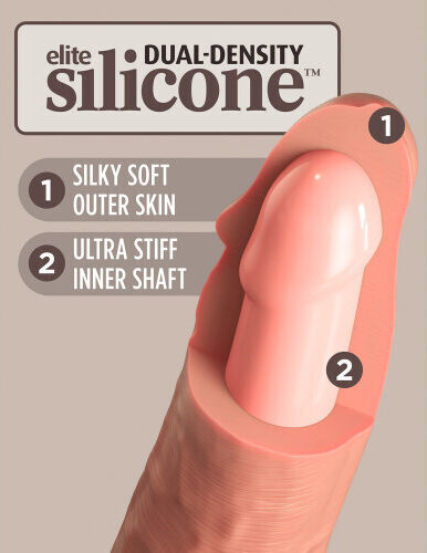 King Cock Dual Density Ρεαλιστικό Dildo με Βεντούζα Nude 23cm