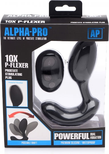 XR Alpha Pro Πρωκτικός Δονητής με Δυνατότητα Ασύρματης Λειτουργίας Black 13.7cm