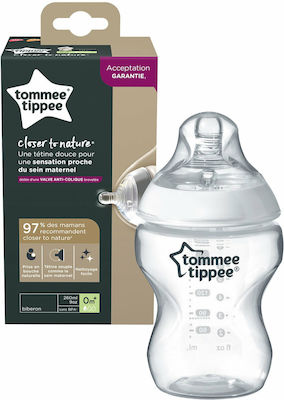 Tommee Tippee Plastic Bottle Closer to Nature Anti-Colic with Silicone Nipple for 0+, 0+ m, months 260ml 1pcs