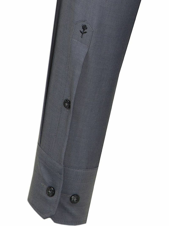 Long-sleeved Cotton Shirt Gray