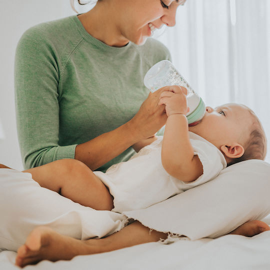 Suavinex Plastic Baby Bottle Memories Anti-Colic with Silicone Nipple for 3-6 months Blue Blue 270ml