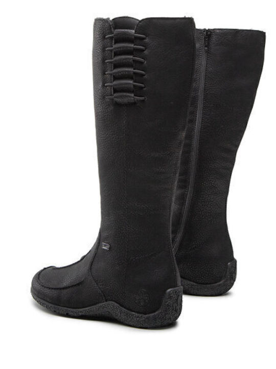 Women's Boots with Zipper Black