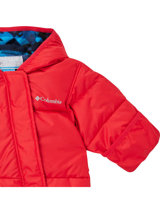 Columbia Snuggly Bunny Бебешко Боди за Излизане Дълъг ръкав Червен